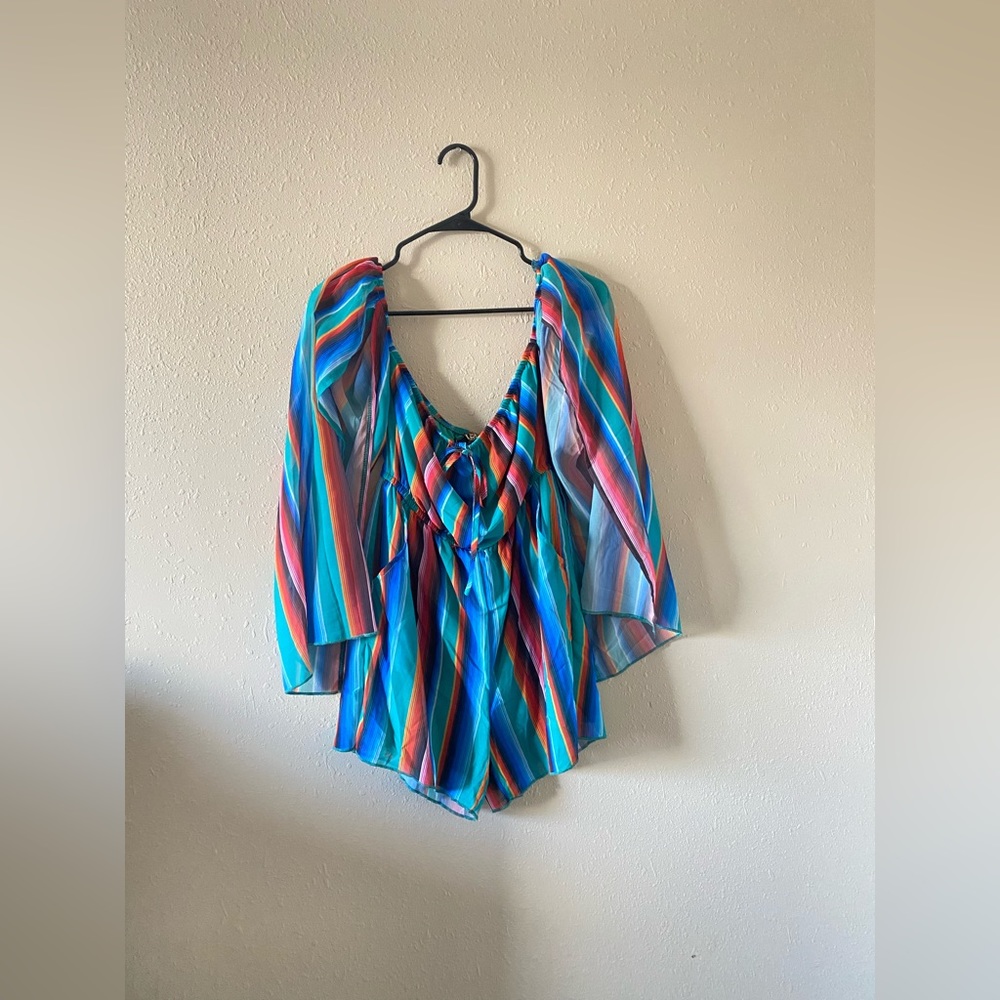 Strapless romper